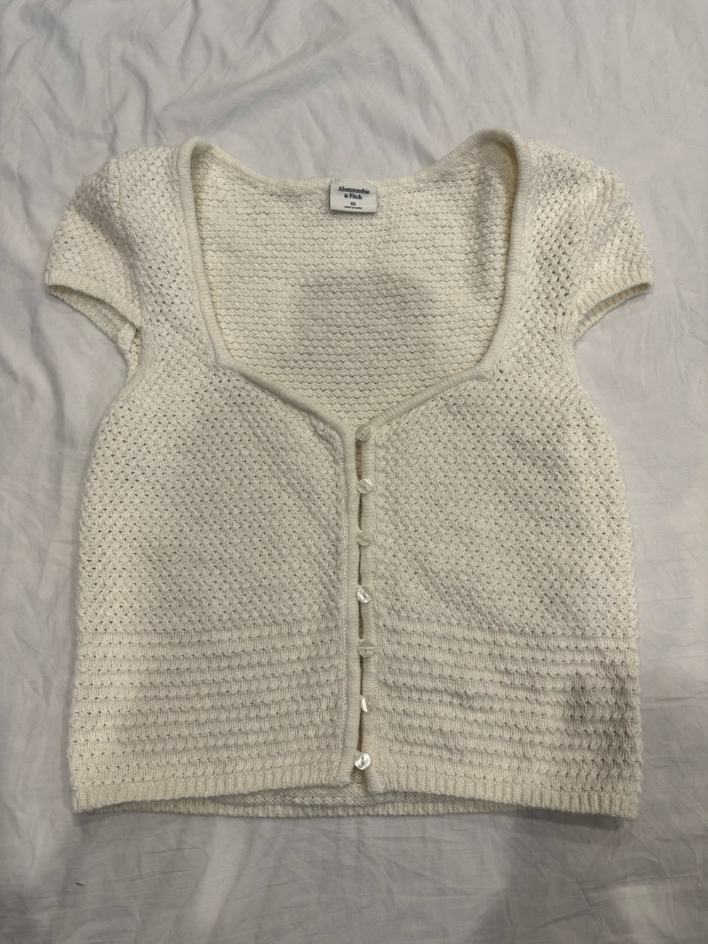 Abercrombie & Fitch Cream Knit Top